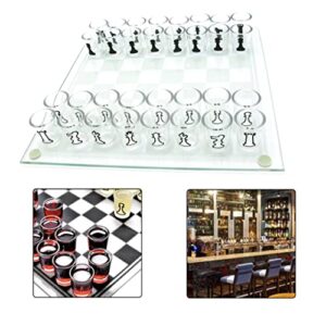 nirelief chess set for adults, chess board, chess sets glass chess set chess and wine cup game shot drinking glass chess set for adult