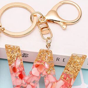 MBOAH Pink Initial Letter Keychain for Women、Kids、Teens、Girls、Sisters、Couples，Cute Key Chain Accessories for Car Keys、Wallet、Backpack，Personalized Funny Gift for Girlfriend、Boyfriend、Family(Letter：H)