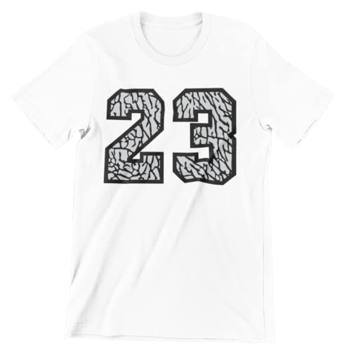 Shirt to Match Retro Jordan 23 Elephant Print Men's Graphic T Shirt, 23 Elephant Print Graphic Tee to Match Jordans Grey