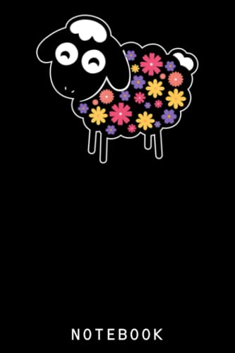 Cute Sheep With Flower Wool Sheep Flower Lover Journal Notebook: 6 x 9 120 Pages College Ruled Notebook | Cute Kawaii Journal Sheep Gifts For Sheep ... Christmas Gift For Kids, Teens, Girls, Boys