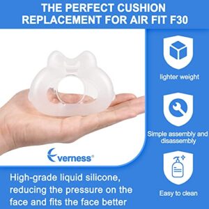 Replacement Cushion (M) & Frame Compatible with F30, Snug Fit & Reliable Seal, Excellent-Value Replacement Supplies by Everness (M)