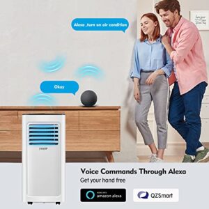 Portable Air Conditioner – Pasapair 8000BTU WIFI Portable AC Unit with App – Air Conditioner for Room with Cooling, Dehumidifier, Fan, Sleep Model 4-in-1 - Space-Saving, Efficient and Energy-Saving