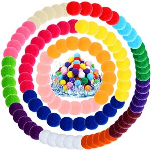 leyndo 160 pcs reusable water balls cotton balloons 2.5 inch splash water absorbing balls for kids outdoor fun toys with 2 storage bags for summer game water fight activities pool yard beach favor