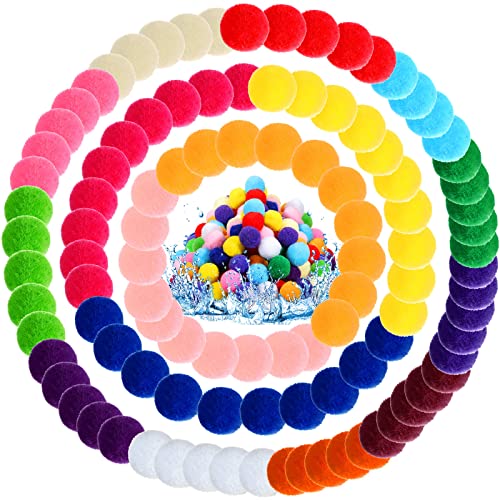 Leyndo 160 Pcs Reusable Water Balls Cotton Balloons 2.5 Inch Splash Water Absorbing Balls for Kids Outdoor Fun Toys with 2 Storage Bags for Summer Game Water Fight Activities Pool Yard Beach Favor