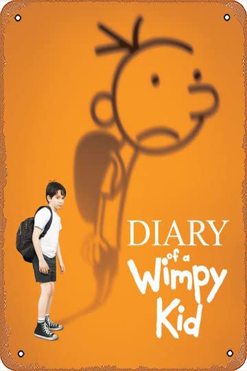 Diary of a Wimpy Kid (2010) Poster Retro Metal Tin Sign Film Movie Tin Signs for Cinema Bar Bedroom Room Home Wall Decor Gift 8x12 Inch