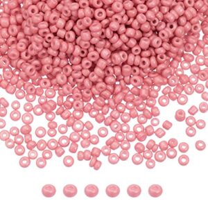 harfington 12000pcs pony beads glass beads 12/0 2mm loose tiny round small beads for bracelet earring rings jewelry making, watermelon pink