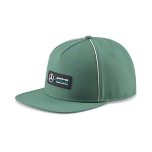 puma mercedes amg petronas f1 team adjustable snapback flat brim hat (green)