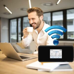 EVDO-LINK Bundle for Inseego 5G MiFi® M2100 Hotspot | Global 5G Mobile Portable WiFi with Case and Extra Battery for All Day Battery Compatible with Verizon