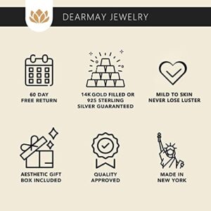 DEARMAY Gold Bracelets for Women Trendy Gold Jewelry Set for Women Cuban Link Chain 14K Gold Plated Filled Figaro Paperclip Rope Herringbone Bracelet Pack 18K Gifts for Women Teen Girls