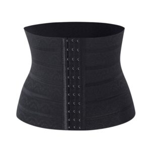 waist trainer for women - tummy control shapewear girdle belt, body shaper waist cincher control corset | weight loss (medium) black