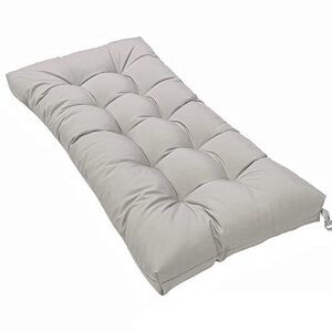 srutirbo waterproof outdoor bench cushion, 51''x20'', swing cushion patio furniture cushions 3 seater, for garden lounger (light grey)