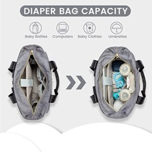 LOVEVOOK Diaper Bag Backpack,Diaper Bag Tote with Insulated Pockets,Baby Bag with Changing Pad,Baby Diaper Bag with Pacifier Case,Fashion Work Backpack for Women