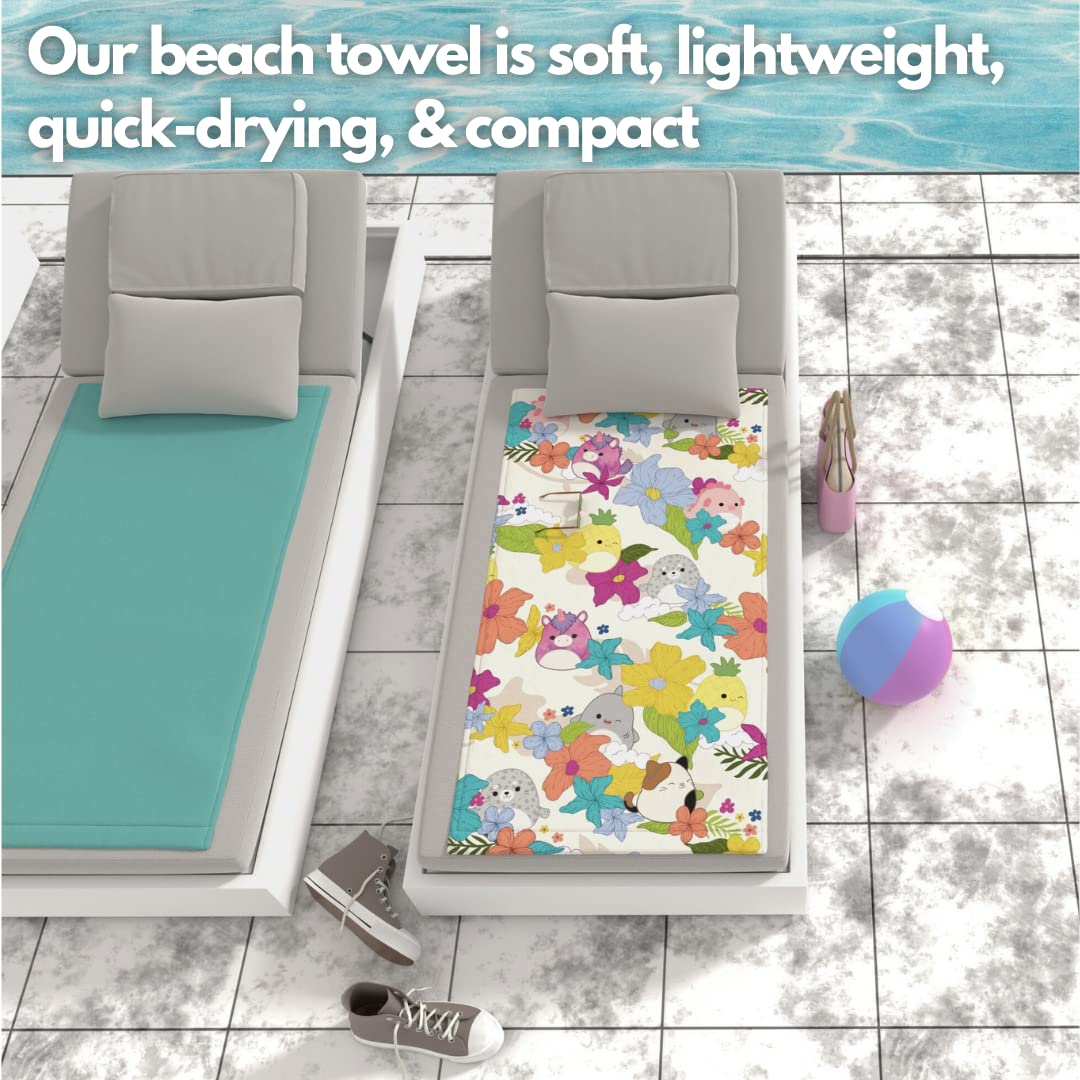 Franco Collectibles Squishmallows Super Soft Cotton Bath/Pool/Beach Towel, 60 in x 30 in, (Official Licensed Squishmallows Product)