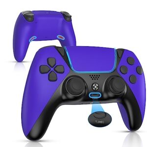 yu33 ymir scuf wireless controller works with modded ps4 controller, elite control remote fits playstation 4 controller, joystick/controles de pa4 with mapping/turbo/1200 mah battery, purple
