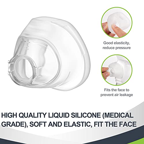 Improved Replacement Frame/Cushion for Comfort G_el Blue, Includes Small Nasal Cushion, Clips & Elbow, Frame(No Headgear), Fits snugly Full Air Seal, Easy Cleaning, Supplied by MEDICOLOR