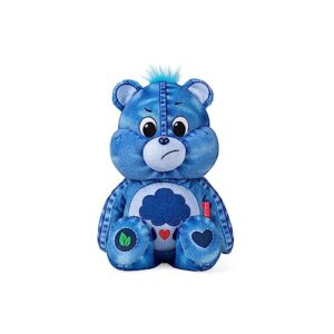 care bears 14" grumpy bear plushie - new denim design - eco-friendly material!