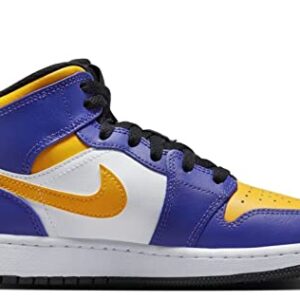 Jordan Youth Air 1 Mid GS DQ8423 517 Lakers - Size 6.5Y