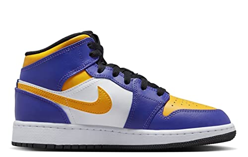 Jordan Youth Air 1 Mid GS DQ8423 517 Lakers - Size 6.5Y