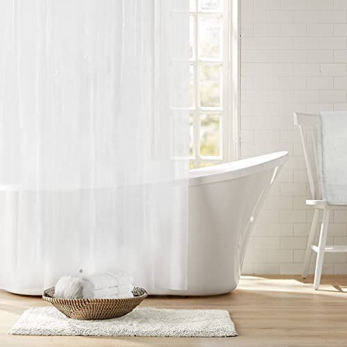 Clorox Treated Premium Frosted Shower Curtain Liner 70"x72" with Weighted Magnetic Hem, Lightweight Waterproof PEVA for Bathroom Tubs and Stalls, Machine Washable