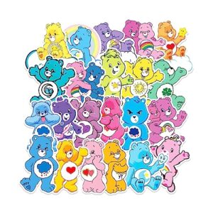 50 pcs cute bears stickers for kids teens adults, cute cartoon vinyl stickers for laptop, skateboards, water bottles, cars, luggage