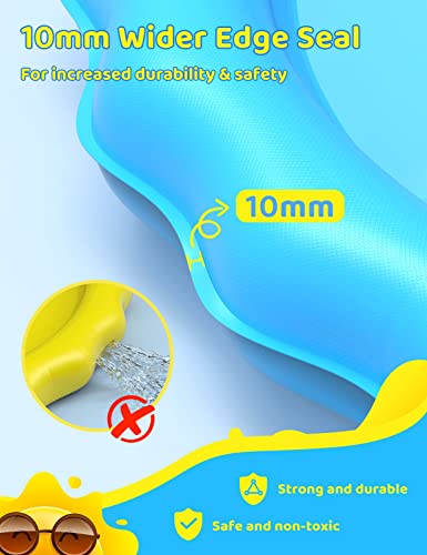 QPAU Non-Slip Splash Pad for Kids and Dog | 0.4 mm Thickened Sprinkler Pool Water Play Mat for Summer and Outdoor | Fun Backyard Water Toy Fountain Mat for Baby Girls Boys or Pet Dog (67"), Blue