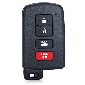 keymall keyless entry smart prox remote key fob replacement for toyota avalon camry corolla 2013-2018 4 buttons(281451-0020 g board fcc id:hyq14fba pn:89904-06140)