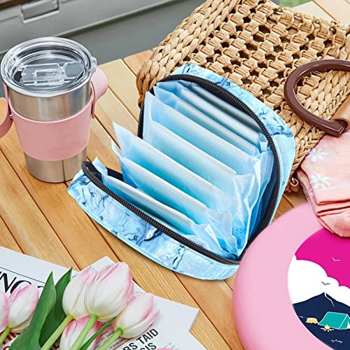 Sanitary Napkin Storage Bag Menstrual Cup Pouch Girls Travel Large Capacit Makeup Sanitary Pads Organizer, Lily Lilies Flowers