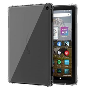 clear case for kindle fire hd 8 & fire hd 8 plus tablet 8" (12th generation 2022), clear protective case for all-new amazon fire hd 8 & fire hd 8 plus tablet, silicone back shell cover - transparent
