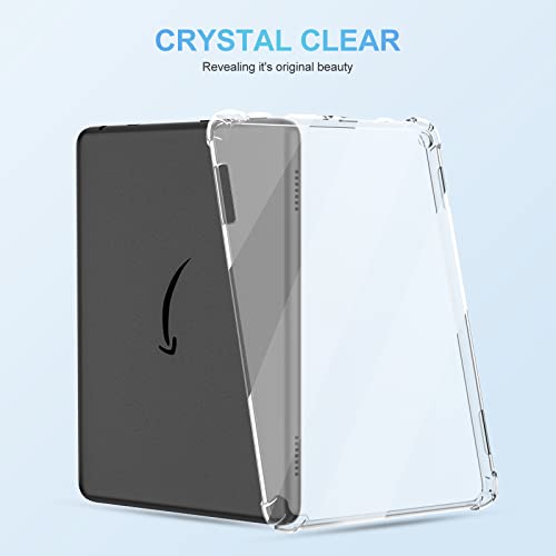 Clear Case for Kindle Fire HD 8 & Fire HD 8 Plus Tablet 8" (12th Generation 2022), Clear Protective Case for All-New Amazon Fire HD 8 & Fire HD 8 Plus Tablet, Silicone Back Shell Cover - Transparent