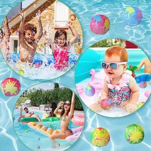 Lenwen 150 Pack 2" Water Balls for Pool, Reusable Water Bomb Balls Mini Water Balls Fun Pool Toys for Outdoor Water Activities Pool Beach Party Favors Summer Beach Water Fight Games