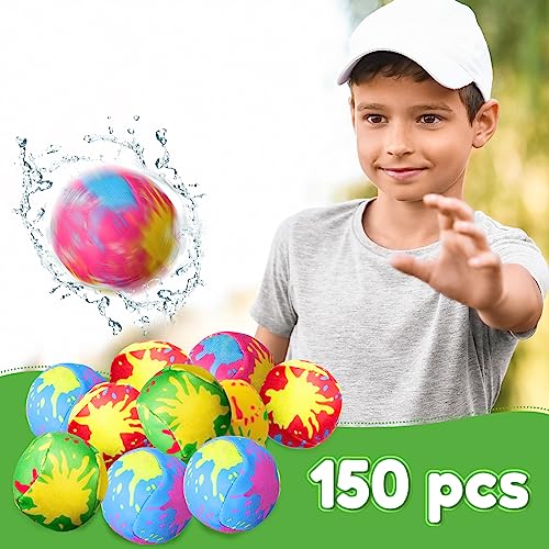 Lenwen 150 Pack 2" Water Balls for Pool, Reusable Water Bomb Balls Mini Water Balls Fun Pool Toys for Outdoor Water Activities Pool Beach Party Favors Summer Beach Water Fight Games