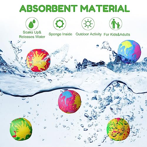 Lenwen 150 Pack 2" Water Balls for Pool, Reusable Water Bomb Balls Mini Water Balls Fun Pool Toys for Outdoor Water Activities Pool Beach Party Favors Summer Beach Water Fight Games