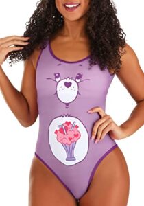 share bear care bear women's swimsuit - l purple