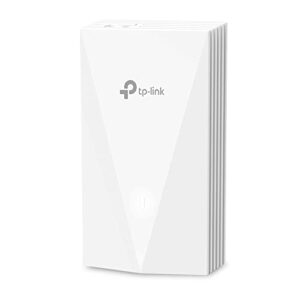 tp-link eap655-wall | omada true wifi 6 ax3000 wall plate wireless gigabit access point | high-efficiency | seamless roaming | poe passthrough | multiple sdn controller options | remote & app control