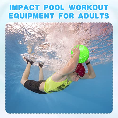 4 Pcs 9 Inch Water Resistance Ball for Low Impact Full Body Pool Workout Water Pool Aerobics Equipment Aquatic Fitness Equipment Weight Balls or Teen Adults Kids Passing Games Sports Exercise