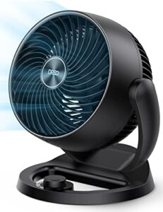 dreo fans for home bedroom, table air circulator fan for whole room, 9 inch, 70ft strong airflow, 120° adjustable tilt, 28db low noise, quiet, 3 speeds, 2023 new desk fan for office, kitchen, home