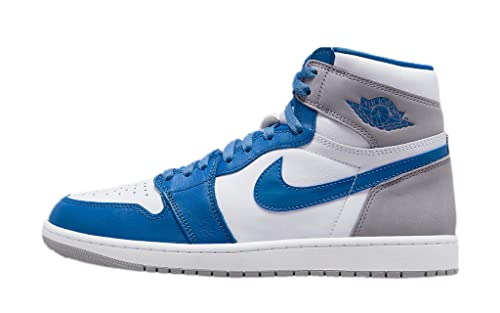 Men's Jordan 1 Retro High OG True Blue/White-Cement Grey (DZ5485 410) - 12