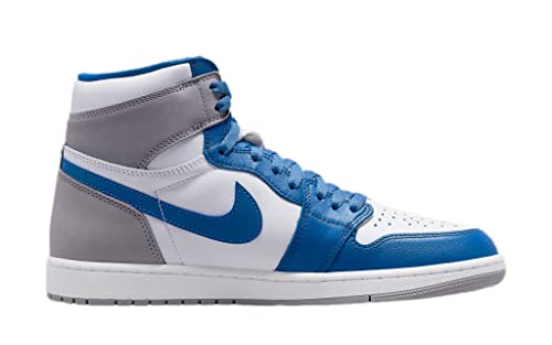 Men's Jordan 1 Retro High OG True Blue/White-Cement Grey (DZ5485 410) - 12