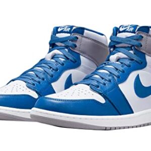 Men's Jordan 1 Retro High OG True Blue/White-Cement Grey (DZ5485 410) - 12