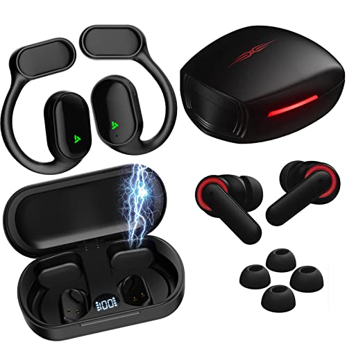 Couple Wireless Earbuds Open Ear Bluetooth 5.3 Headphone for iPhone 14 Pro Max 13 Samsung Galaxy Z Fold 4 S23 S22 Ultra S20 S21 Oneplus Google Bluetooth Stereo Sound Noise-canceling Earphones with Mic