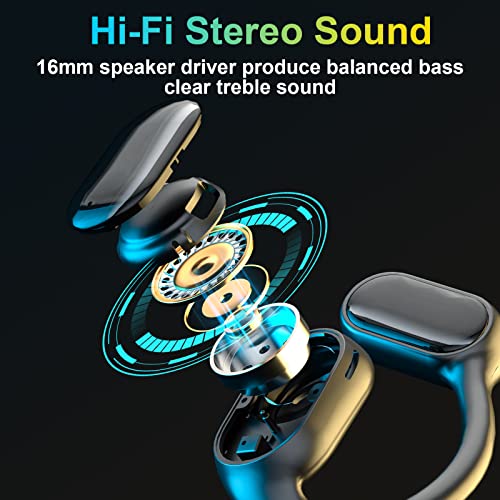 Couple Wireless Earbuds Open Ear Bluetooth 5.3 Headphone for iPhone 14 Pro Max 13 Samsung Galaxy Z Fold 4 S23 S22 Ultra S20 S21 Oneplus Google Bluetooth Stereo Sound Noise-canceling Earphones with Mic