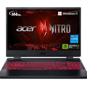 Acer Nitro 5 AN515-58-525P Gaming Laptop | Intel Core i5-12500H | NVIDIA GeForce RTX 3050 Laptop GPU | 15.6" FHD 144Hz IPS Display | 8GB DDR4 | 512GB PCIe Gen 4 SSD | Killer Wi-Fi 6 | Backlit Keyboard