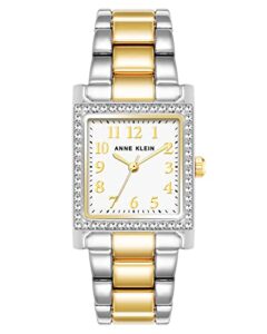 anne klein women's premium crystal accented bracelet watch
