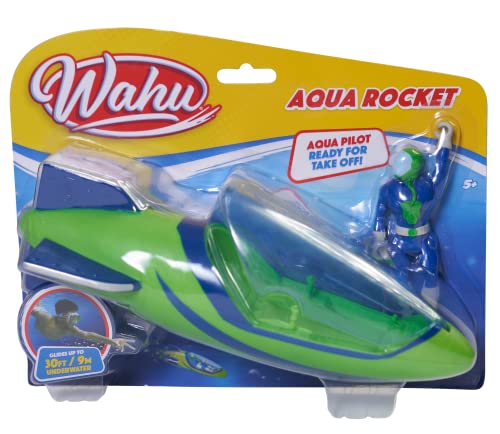 WAHU Aqua Rocket Green/Blue Water & Pool Toy - Glides Up to 30' Underwater - Ages 5 and Up