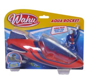 wahu aqua rocket red/blue water & pool toy - glides up to 30' underwater - ages 5 and up