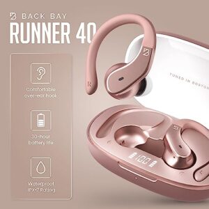 Runner 40- Wireless Earbuds for Running, Small Bluetooth Earbuds for Small Ears Women, Running Bluetooth Earbuds, Small Wireless Earbuds for Small Ear Canals with EarHooks, Over The Ear Earbuds