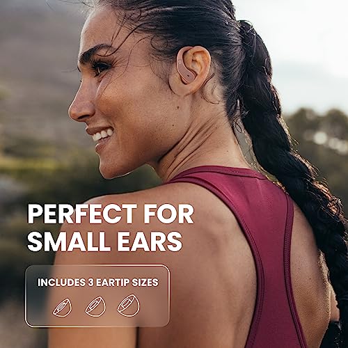 Runner 40- Wireless Earbuds for Running, Small Bluetooth Earbuds for Small Ears Women, Running Bluetooth Earbuds, Small Wireless Earbuds for Small Ear Canals with EarHooks, Over The Ear Earbuds