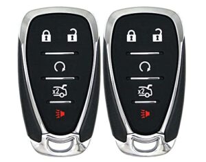 2x new replacement keyless key fob compatible with & fit for select chevrolet vehicles. hyq4ea 433 mhz
