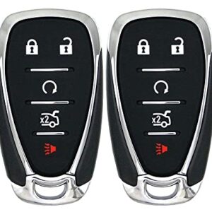 2x New Replacement Keyless Key Fob Compatible with & Fit For Select Chevrolet Vehicles. HYQ4EA 433 MHz