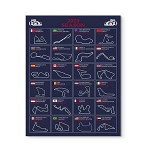 picture this prints 2023 formula 1 circuit poster, f1 wall art, racetrack art, f1 poster, formula 1 poster, f1 racing gifts, gifts for the car enthusiast set of 1 (11 inches by 14 inches)